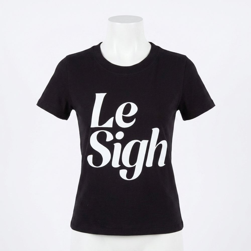 NEW ASKK NY le sigh printed tee in black